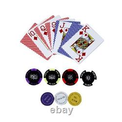 14 Gram 300 Count Poker Set, 14G Clay Composite Chips with Aluminum Case, Two