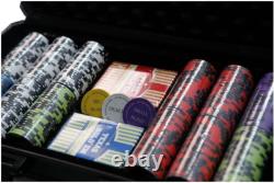 14 Gram 300 Count Poker Set, 14G Clay Composite Chips with Aluminum Case, Two De