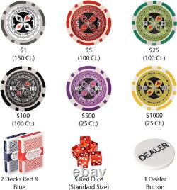 14 Gram 500 Count Poker Set the Ultimate 14G Clay Composite Chips with Alumi