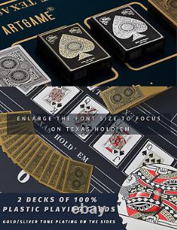 14 Gram Clay Poker Chip Set for Texas Hold'Em, 500Pcs Casino Style Chips, with K