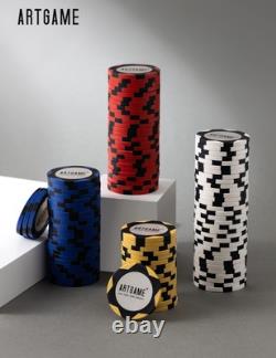 14 Gram Clay Poker Chip Set for Texas Hold'em, 500 Pcs Casino Style Chips, wi