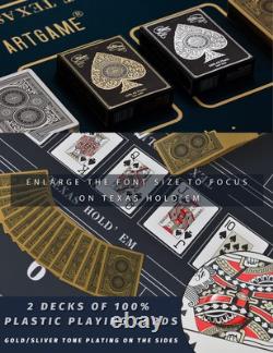 14 Gram Clay Poker Chip Set for Texas Hold'em, 500 Pcs Casino Style Chips, wi