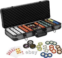 14 Gram Clay Poker Chips Set 500PCS Casino Class Chips Set Features a High-End C