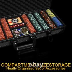 14 Gram Clay Poker Chips Set 500PCS Casino Class Chips Set Features a High-End C