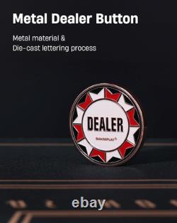 14G Clay Poker Chips Set for Texas Hold'Em, 300 PCS Casino Numbered Chips with H