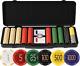 14G Clay Poker Chips Set for Texas Hold'Em, 500 PCS With Numbered Values with