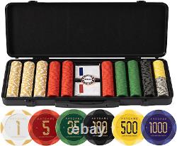 14G Clay Poker Chips Set for Texas Hold'Em, 500 PCS With Numbered Values with