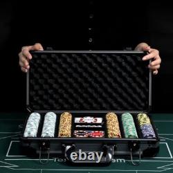 14g Clay Poker Chips Set 300 Pcs Poker Chips 39mm with High-end Aluminum 300pcs