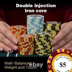 14g Clay Poker Chips Set 500 Chips, Aluminum Case