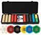 14g Clay Poker Chips Set for Texas Hold'em, 500 PCS Blank Chips with Chip C