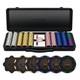14g Clay Poker Chips Set for Texas Hold'em, 500 PCS, with Numbered Values, Ar