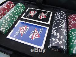 152 Piece Poker Chip Set with Travel Case 2 Packs of Cards by Full Tilt New Sealed
