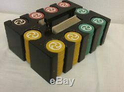 1920s poker chip set Bicycle cards Russell Morgan Factories antique vintage