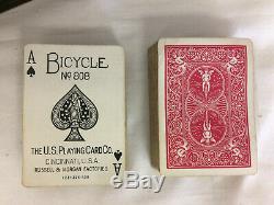 1920s poker chip set Bicycle cards Russell Morgan Factories antique vintage