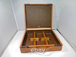 1940's Diminutive Set Of 1 1/8 Inch Bakelite Gaming Chips In Leather Case