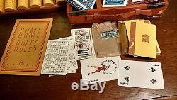 1946 Star Bakelite Poker Set 446 Chip 4 Sealed Tax Stamp Bicycle playing card Nm