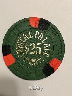 1978 300 (Paulson Top Hat & Cane) Crystal Palace Gambling Hall Poker Chip set