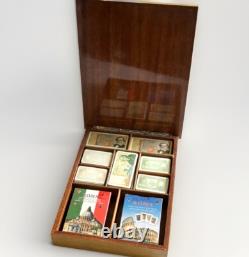 1990s Vintage Poker Gaming Set 50 100 1000 5000 LIRE Chips Handmade Wood Box