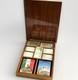 1990s Vintage Poker Gaming Set 50 100 1000 5000 LIRE Chips Handmade Wood Box