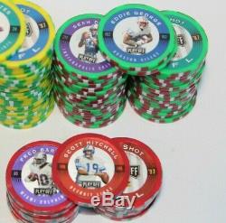 1997 NFL Football Chip Shots Poker Chips Set Lot of 164 Player Chips