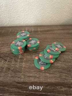 200 Ceramic Poker Chip Set Comes With 2 Rack Storage