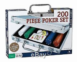200 pc Poker Set In Aluminum Case (Styles Will Vary) New