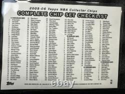 2005-06 Topps NBA Collector Poker Chips Complete 200 With Carrying Case
