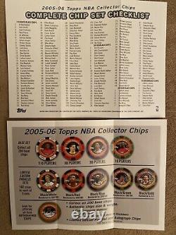 2005-06 Topps NBA Poker Chip Themed Complete Set. See Description