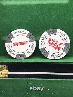 2006 Sopranos Promotional Bada Bing Collectors Poker Chip Set & Case + Cards