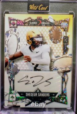 2024 Wild card 5 card draw Shedeur Sanders 2/2 Double # Match Sparkle Poker Chip