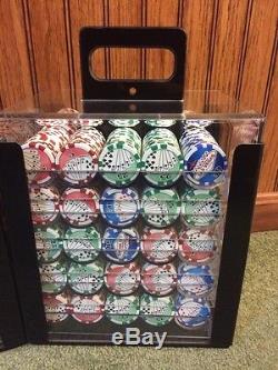 2100 pcs CASINO POKER CHIPS SETS With CARRYING CASES, CARDS, & DEALER BUTTONS