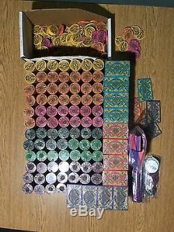 2200+ Pcs A 1 of a Kind Set Poker Chips & Plaques RARE New Unused