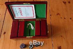 228 Tangiers Casino Las Vegas CENTENNIAL poker brass-chips set with mahogany case