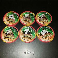 24 Pc Fiesta Casino'97-'98 Royal Flush $5 Chip Set Ltd 750 Las Vegas MINT