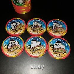 24 Pc Fiesta Casino'97-'98 Royal Flush $5 Chip Set Ltd 750 Las Vegas MINT