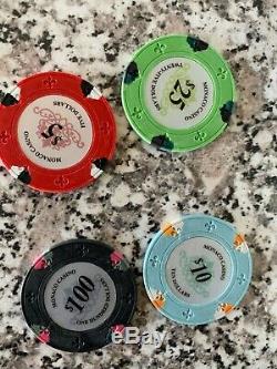 3,000 Tournament Pro 11.5g Clay Poker Chips Set with Aluminum Case. Have 3 Sets