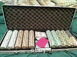 (3) 500ct. Monte Carlo 14g Poker Chip Sets in Aluminum Metal Carry Cases! XMAS