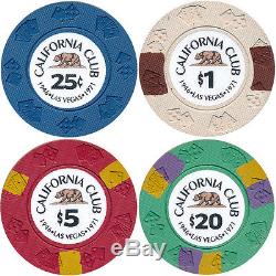 300 Asm New Chips California Club Commemorative Diecar Poker Chip Set Las Vegas