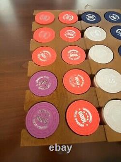 300 Casino Quality Clay Poker Chips Set W / Wood Case