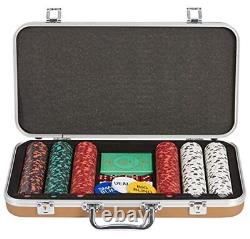 -300 Piece 14 Gram Clay Composite Poker Chip Set with Case. 300 Chip Set