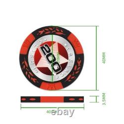 300-Piece Poker Chip Set with Aluminum Case Cards 11.5 Gram Casino Chips