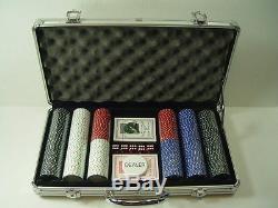 300 Pieces Poker Chip Set with Aluminum Case and Keys Brand New