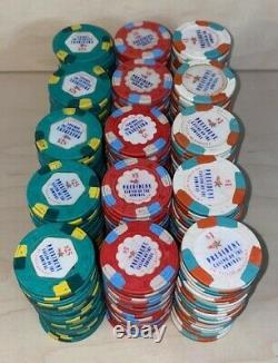 (300) chip set. President Casino Admiral. Poker gaming. Paulson Top Hat & Cane