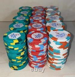(300) chip set. President Casino Admiral. Poker gaming. Paulson Top Hat & Cane