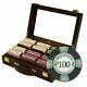 300ct. Milano Casino Clay 10g Poker Chip Set in Walnut Wooden Carry Case