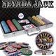 300ct. Nevada Jack Ceramic 10g Poker Chip Set in Aluminum Metal Carry Case