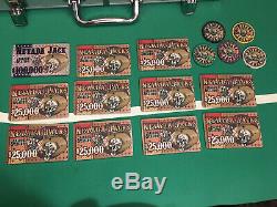 300ct. Nevada Jacks Casino Poker Chip Set + 11 Ceramic Plaques & Aluminum Case