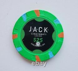 300pc. Paulson THC Jack Cincinnati Real Clay Casino Chip Set -NO RESERVE