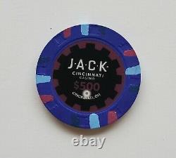 300pc. Paulson THC Jack Cincinnati Real Clay Casino Chip Set -NO RESERVE