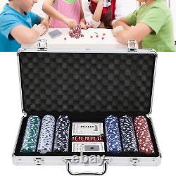 300pcs 11.5g Poker Chips Set With Aluminum Case Dice Poker Ga